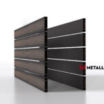 Планкен для забора Printec под дерево 120 mm RAL 8019 – покрытие порошковое, толщина 0,45 мм в Екатеринбурге  | фото 1